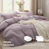 imageBedsure White Duvet Cover Full Size  3 Pieces Prewashed Extra Soft CottonLike Polyester Bedding Set Includes 1 Duvet Cover 80x90 Inches with Zipper Closure amp 2 Pillow Shams Comforter Not Included06  Dusty Purple No Comforter
