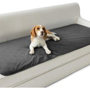 imageBedsure Waterproof Couch Cover for Dogs Washable  Waterproof Blanket for Large Dogs Couch Sofa Bed Cozy Lightweight Furniture Protector for Pet Cat Quick Drying Sandy Tan 52x82INCharcoal