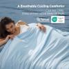 imageBedsure Cooling Comforter King Size  Cooling Blankets for Hot Sleepers UltraSoft Summer Comforter QMaxgt045 amp GentleSoft Value 20407 4X Breathable OekoTEX Certified Grey 102x90 InchesBlue