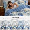 imageBedsure Floral Quilt Queen Size  Reversible Blue Floral Comforter Queen Size Spring amp Summer Lightweight Bedspread Quilted Bedding Soft Microfiber Coverlet for All Seasons 90x96  Lightweight Summer Reversible Ultra Soft Floral01  Patchwork Blue