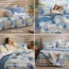 imageBedsure Floral Quilt Queen Size  Reversible Blue Floral Comforter Queen Size Spring amp Summer Lightweight Bedspread Quilted Bedding Soft Microfiber Coverlet for All Seasons 90x96  Lightweight Summer Reversible Ultra Soft Floral01  Patchwork Blue