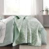 imageBedsure Floral Quilt Queen Size  Reversible Blue Floral Comforter Queen Size Spring amp Summer Lightweight Bedspread Quilted Bedding Soft Microfiber Coverlet for All Seasons 90x96  Lightweight Summer Reversible Ultra Soft Floral09  Green