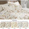 imageBedsure Floral Quilt Queen Size  Reversible Blue Floral Comforter Queen Size Spring amp Summer Lightweight Bedspread Quilted Bedding Soft Microfiber Coverlet for All Seasons 90x96  Lightweight Summer Reversible Ultra Soft Floral06  Whisper White