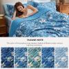 imageBedsure Floral Quilt Queen Size  Reversible Blue Floral Comforter Queen Size Spring amp Summer Lightweight Bedspread Quilted Bedding Soft Microfiber Coverlet for All Seasons 90x96  Lightweight Summer Reversible Ultra Soft Floral02  Blue Botanical