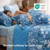 imageBedsure Floral Quilt Queen Size  Reversible Blue Floral Comforter Queen Size Spring amp Summer Lightweight Bedspread Quilted Bedding Soft Microfiber Coverlet for All Seasons 90x96  Lightweight Summer Reversible Ultra Soft Floral02  Blue Botanical