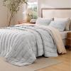 imageBedsure Green Bedspreads Queen Size  Ultra Soft PreWashed CloudLike Quilt Set Bedding Summer Queen Size Quilt Breathable amp Cozy Coverlets for All Season with 2 Matching Shams 90x96 Inches02  Light Grey