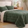 imageBedsure Green Bedspreads Queen Size  Ultra Soft PreWashed CloudLike Quilt Set Bedding Summer Queen Size Quilt Breathable amp Cozy Coverlets for All Season with 2 Matching Shams 90x96 Inches01  Olive Green