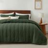 imageBedsure Green Bedspreads Queen Size  Ultra Soft PreWashed CloudLike Quilt Set Bedding Summer Queen Size Quilt Breathable amp Cozy Coverlets for All Season with 2 Matching Shams 90x96 Inches01  Olive Green
