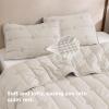 imageBedsure Green Bedspreads Queen Size  Ultra Soft PreWashed CloudLike Quilt Set Bedding Summer Queen Size Quilt Breathable amp Cozy Coverlets for All Season with 2 Matching Shams 90x96 Inches03  Beige