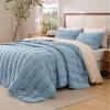 imageBedsure Green Bedspreads Queen Size  Ultra Soft PreWashed CloudLike Quilt Set Bedding Summer Queen Size Quilt Breathable amp Cozy Coverlets for All Season with 2 Matching Shams 90x96 Inches04  Dusty Blue