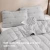 imageBedsure Green Bedspreads Queen Size  Ultra Soft PreWashed CloudLike Quilt Set Bedding Summer Queen Size Quilt Breathable amp Cozy Coverlets for All Season with 2 Matching Shams 90x96 Inches02  Light Grey