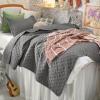 imageBedsure Quilts Queen Size  Lightweight Bedspreads Queen Size with Classic Honeycomb Quilting Soft Quilt Bedding Set Taupe Comforter Set Coverlet for All Seasons with 2 Pillow Shams 90 x 96  SkinFriendly Soft AllSeason Comfort Breathable Lightweight Machine Washable01  Grey