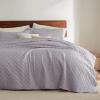 imageBedsure Quilts Queen Size  Lightweight Bedspreads Queen Size with Classic Honeycomb Quilting Soft Quilt Bedding Set Taupe Comforter Set Coverlet for All Seasons with 2 Pillow Shams 90 x 96  SkinFriendly Soft AllSeason Comfort Breathable Lightweight Machine Washable22  Light Purple