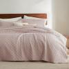 imageBedsure Quilts Queen Size  Lightweight Bedspreads Queen Size with Classic Honeycomb Quilting Soft Quilt Bedding Set Taupe Comforter Set Coverlet for All Seasons with 2 Pillow Shams 90 x 96  SkinFriendly Soft AllSeason Comfort Breathable Lightweight Machine Washable23  Dusty Rose