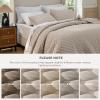 imageBedsure Quilts Queen Size  Lightweight Bedspreads Queen Size with Classic Honeycomb Quilting Soft Quilt Bedding Set Taupe Comforter Set Coverlet for All Seasons with 2 Pillow Shams 90 x 96  SkinFriendly Soft AllSeason Comfort Breathable Lightweight Machine Washable13  Taupe Honeycomb