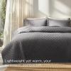imageBedsure Quilts Queen Size  Lightweight Bedspreads Queen Size with Classic Honeycomb Quilting Soft Quilt Bedding Set Taupe Comforter Set Coverlet for All Seasons with 2 Pillow Shams 90 x 96  SkinFriendly Soft AllSeason Comfort Breathable Lightweight Machine Washable01  Grey