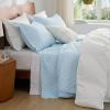 imageBedsure Quilts Queen Size  Lightweight Bedspreads Queen Size with Classic Honeycomb Quilting Soft Quilt Bedding Set Taupe Comforter Set Coverlet for All Seasons with 2 Pillow Shams 90 x 96  SkinFriendly Soft AllSeason Comfort Breathable Lightweight Machine Washable25  Sky Blue