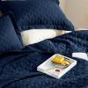 imageBedsure Quilts Queen Size  Lightweight Bedspreads Queen Size with Classic Honeycomb Quilting Soft Quilt Bedding Set Taupe Comforter Set Coverlet for All Seasons with 2 Pillow Shams 90 x 96  SkinFriendly Soft AllSeason Comfort Breathable Lightweight Machine Washable04  Navy