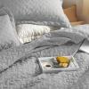 imageBedsure Quilts Queen Size  Lightweight Bedspreads Queen Size with Classic Honeycomb Quilting Soft Quilt Bedding Set Taupe Comforter Set Coverlet for All Seasons with 2 Pillow Shams 90 x 96  SkinFriendly Soft AllSeason Comfort Breathable Lightweight Machine Washable10  Light Grey