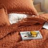 imageBedsure Quilts Queen Size  Lightweight Bedspreads Queen Size with Classic Honeycomb Quilting Soft Quilt Bedding Set Taupe Comforter Set Coverlet for All Seasons with 2 Pillow Shams 90 x 96  SkinFriendly Soft AllSeason Comfort Breathable Lightweight Machine Washable18  Red Orange