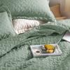 imageBedsure Quilts Queen Size  Lightweight Bedspreads Queen Size with Classic Honeycomb Quilting Soft Quilt Bedding Set White Comforter Set Coverlet for All Seasons with 2 Pillow Shams 90 x 96  SkinFriendly Soft AllSeason Comfort Breathable Lightweight Machine Washable08  Sage Green
