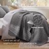 imageBedsure Quilts Queen Size  Lightweight Bedspreads Queen Size with Classic Honeycomb Quilting Soft Quilt Bedding Set White Comforter Set Coverlet for All Seasons with 2 Pillow Shams 90 x 96  SkinFriendly Soft AllSeason Comfort Breathable Lightweight Machine Washable01  Grey