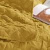 imageBedsure Quilts Queen Size  Lightweight Bedspreads Queen Size with Classic Honeycomb Quilting Soft Quilt Bedding Set White Comforter Set Coverlet for All Seasons with 2 Pillow Shams 90 x 96  SkinFriendly Soft AllSeason Comfort Breathable Lightweight Machine Washable26  Mustard Yellow