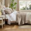 imageBedsure Quilts Queen Size  Lightweight Bedspreads Queen Size with Classic Honeycomb Quilting Soft Quilt Bedding Set White Comforter Set Coverlet for All Seasons with 2 Pillow Shams 90 x 96  SkinFriendly Soft AllSeason Comfort Breathable Lightweight Machine Washable14  Taupe Lucky Star