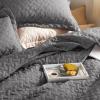 imageBedsure Quilts Queen Size  Lightweight Bedspreads Queen Size with Classic Honeycomb Quilting Soft Quilt Bedding Set White Comforter Set Coverlet for All Seasons with 2 Pillow Shams 90 x 96  SkinFriendly Soft AllSeason Comfort Breathable Lightweight Machine Washable01  Grey