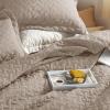 imageBedsure Quilts Queen Size  Lightweight Bedspreads Queen Size with Classic Honeycomb Quilting Soft Quilt Bedding Set White Comforter Set Coverlet for All Seasons with 2 Pillow Shams 90 x 96  SkinFriendly Soft AllSeason Comfort Breathable Lightweight Machine Washable12  Taupe