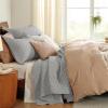 imageBedsure Quilts Queen Size  Lightweight Bedspreads Queen Size with Classic Honeycomb Quilting Soft Quilt Bedding Set White Comforter Set Coverlet for All Seasons with 2 Pillow Shams 90 x 96  SkinFriendly Soft AllSeason Comfort Breathable Lightweight Machine Washable10  Light Grey