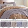 imageBedsure Quilts Queen Size  Lightweight Bedspreads Queen Size with Classic Honeycomb Quilting Soft Quilt Bedding Set White Comforter Set Coverlet for All Seasons with 2 Pillow Shams 90 x 96  SkinFriendly Soft AllSeason Comfort Breathable Lightweight Machine Washable22  Light Purple