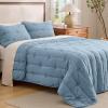 imageBedsure Green Bedspreads Queen Size  Ultra Soft PreWashed CloudLike Quilt Set Bedding Summer Queen Size Quilt Breathable amp Cozy Coverlets for All Season with 2 Matching Shams 90x96 Inches04  Dusty Blue