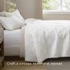 imageBedsure 100 Cotton Quilt Set  Queen Size Bedspread Lightweight Soft Bed Coverlet PureWoven 3Piece Cozy Stitching Comforter with 2 Pillow Shams in Embroidery Clover Pattern 90x96 in Linen Beige09  White Checker