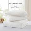 imageBedsure 100 Cotton Quilt Set  Queen Size Bedspread Lightweight Soft Bed Coverlet PureWoven 3Piece Cozy Stitching Comforter with 2 Pillow Shams in Embroidery Clover Pattern 90x96 in Linen Beige09  White Checker