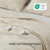 imageBedsure 100 Cotton Quilt Set  Queen Size Bedspread Lightweight Soft Bed Coverlet PureWoven 3Piece Cozy Stitching Comforter with 2 Pillow Shams in Embroidery Clover Pattern 90x96 in Linen Beige11  Beige Checker
