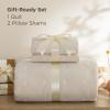 imageBedsure 100 Cotton Quilt Set  Queen Size Bedspread Lightweight Soft Bed Coverlet PureWoven 3Piece Cozy Stitching Comforter with 2 Pillow Shams in Embroidery Clover Pattern 90x96 in Linen Beige06  Linen Beige  Four Leaf Clover