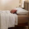 imageBedsure 100 Cotton Quilt Set  Queen Size Bedspread Lightweight Soft Bed Coverlet PureWoven 3Piece Cozy Stitching Comforter with 2 Pillow Shams in Embroidery Clover Pattern 90x96 in Linen Beige06  Linen Beige  Four Leaf Clover
