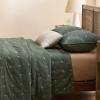 imageBedsure 100 Cotton Quilt Set  Queen Size Bedspread Lightweight Soft Bed Coverlet PureWoven 3Piece Cozy Stitching Comforter with 2 Pillow Shams in Embroidery Clover Pattern 90x96 in Linen Beige05  Olive Green  Four Leaf Clover