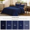 imageBedsure 100 Cotton Quilt Set  Queen Size Bedspread Lightweight Soft Bed Coverlet PureWoven 3Piece Cozy Stitching Comforter with 2 Pillow Shams in Embroidery Clover Pattern 90x96 in Linen Beige08  Navy Blue  Four Leaf Clover