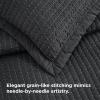 imageBedsure Quilts Queen Size  Queen Quilt Bedding Set Bedspread Coverlet Comforter Lightweight Neutral Striped Bedding 3Piece Set with 90x96 Coverlet amp 2 Pillow Shams AllSeason Soft Microfiber05  Black Solid Border