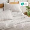 imageBedsure Quilts Queen Size  Queen Quilt Bedding Set Bedspread Coverlet Comforter Lightweight Neutral Striped Bedding 3Piece Set with 90x96 Coverlet amp 2 Pillow Shams AllSeason Soft Microfiber07  Linen Contrast Border