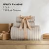 imageBedsure Quilts Queen Size  Queen Quilt Bedding Set Bedspread Coverlet Comforter Lightweight Neutral Striped Bedding 3Piece Set with 90x96 Coverlet amp 2 Pillow Shams AllSeason Soft Microfiber01  Light Beige Solid Border