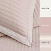 imageBedsure Quilts Queen Size  Queen Quilt Bedding Set Bedspread Coverlet Comforter Lightweight Neutral Striped Bedding 3Piece Set with 90x96 Coverlet amp 2 Pillow Shams AllSeason Soft Microfiber12  Sepia Rose Contrast Border