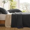 imageBedsure Quilts Queen Size  Queen Quilt Bedding Set Bedspread Coverlet Comforter Lightweight Neutral Striped Bedding 3Piece Set with 90x96 Coverlet amp 2 Pillow Shams AllSeason Soft Microfiber05  Black Solid Border