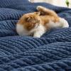 imageBedsure Quilts Queen Size  Queen Quilt Bedding Set Bedspread Coverlet Comforter Lightweight Neutral Striped Bedding 3Piece Set with 90x96 Coverlet amp 2 Pillow Shams AllSeason Soft Microfiber02  Navy Solid Border