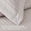 imageBedsure Quilts Queen Size  Queen Quilt Bedding Set Bedspread Coverlet Comforter Lightweight Neutral Striped Bedding 3Piece Set with 90x96 Coverlet amp 2 Pillow Shams AllSeason Soft Microfiber07  Linen Contrast Border