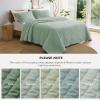 imageBedsure Quilts Queen Size  Queen Quilt Bedding Set Bedspread Coverlet Comforter Lightweight Neutral Striped Bedding 3Piece Set with 90x96 Coverlet amp 2 Pillow Shams AllSeason Soft Microfiber04  Green Solid Border