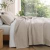 imageBedsure Quilts Queen Size  Queen Quilt Bedding Set Bedspread Coverlet Comforter Lightweight Neutral Striped Bedding 3Piece Set with 90x96 Coverlet amp 2 Pillow Shams AllSeason Soft Microfiber01  Light Beige Solid Border