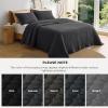 imageBedsure Quilts Queen Size  Queen Quilt Bedding Set Bedspread Coverlet Comforter Lightweight Neutral Striped Bedding 3Piece Set with 90x96 Coverlet amp 2 Pillow Shams AllSeason Soft Microfiber05  Black Solid Border
